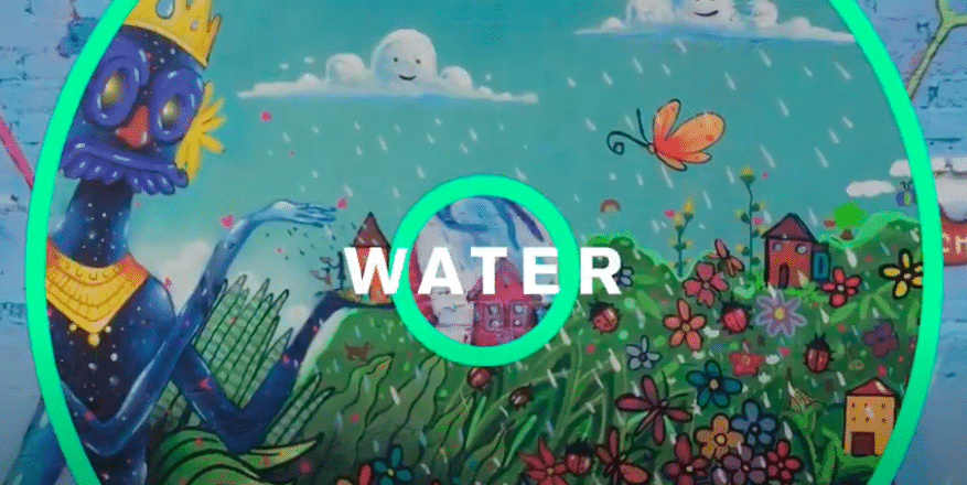 A screenshot from the 'Systems do change: Water Resilience in Mexico City' campaign. A colourful drawing of the concept of nature.