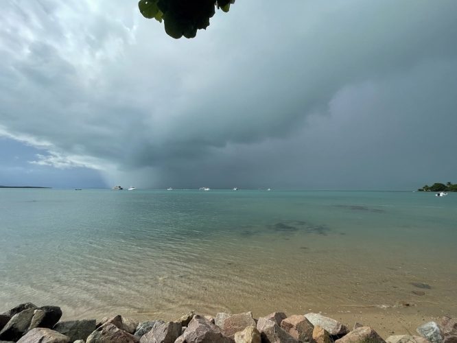 Monsoon storm clouds gathering on TI Monsoon storm clouds gathering on TI.